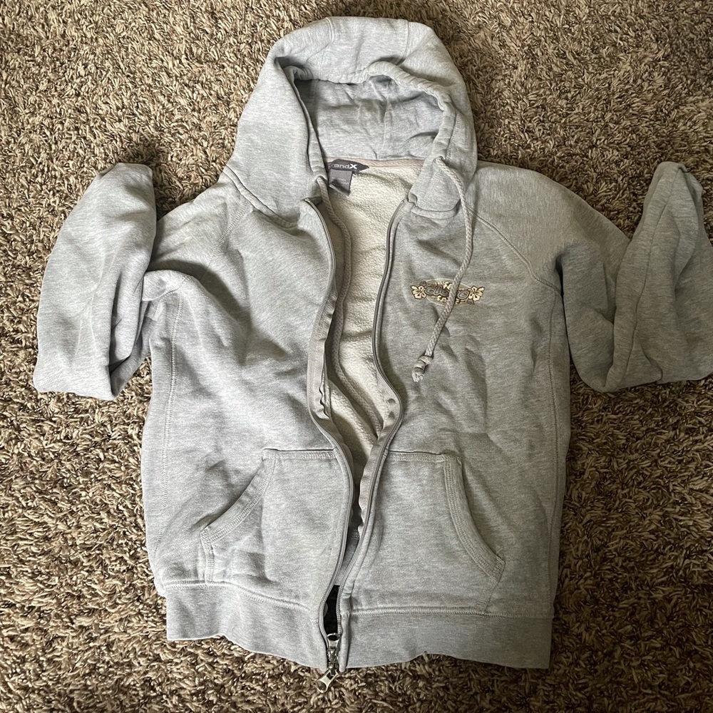 Grey Zip-Up Hoodie